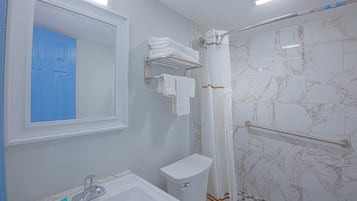 Shower, hair dryer