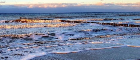 在海滩