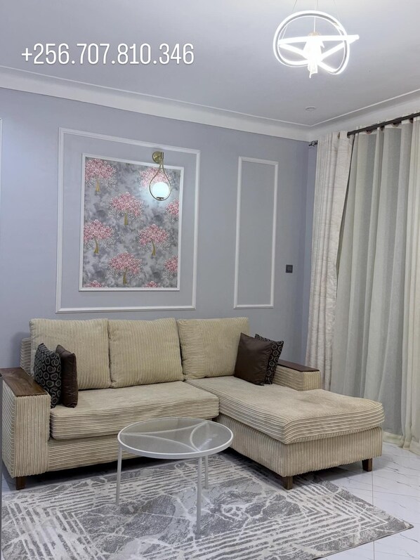 Living area - 1bedroom Seguku Katale near Nican on entebbe road (Kampala)