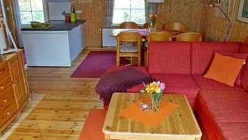 Smart TV, DVD player, books, stereo