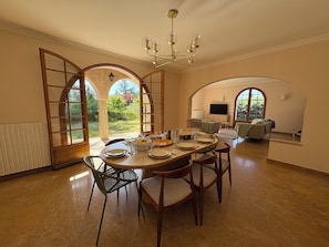 Dining - Los Arcos | Two renovated houses for 15 people. 4-legged friends too! (Annonay)