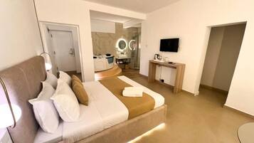 Luxury Suite, Garden View | In-room safe, blackout curtains, soundproofing, iron/ironing board