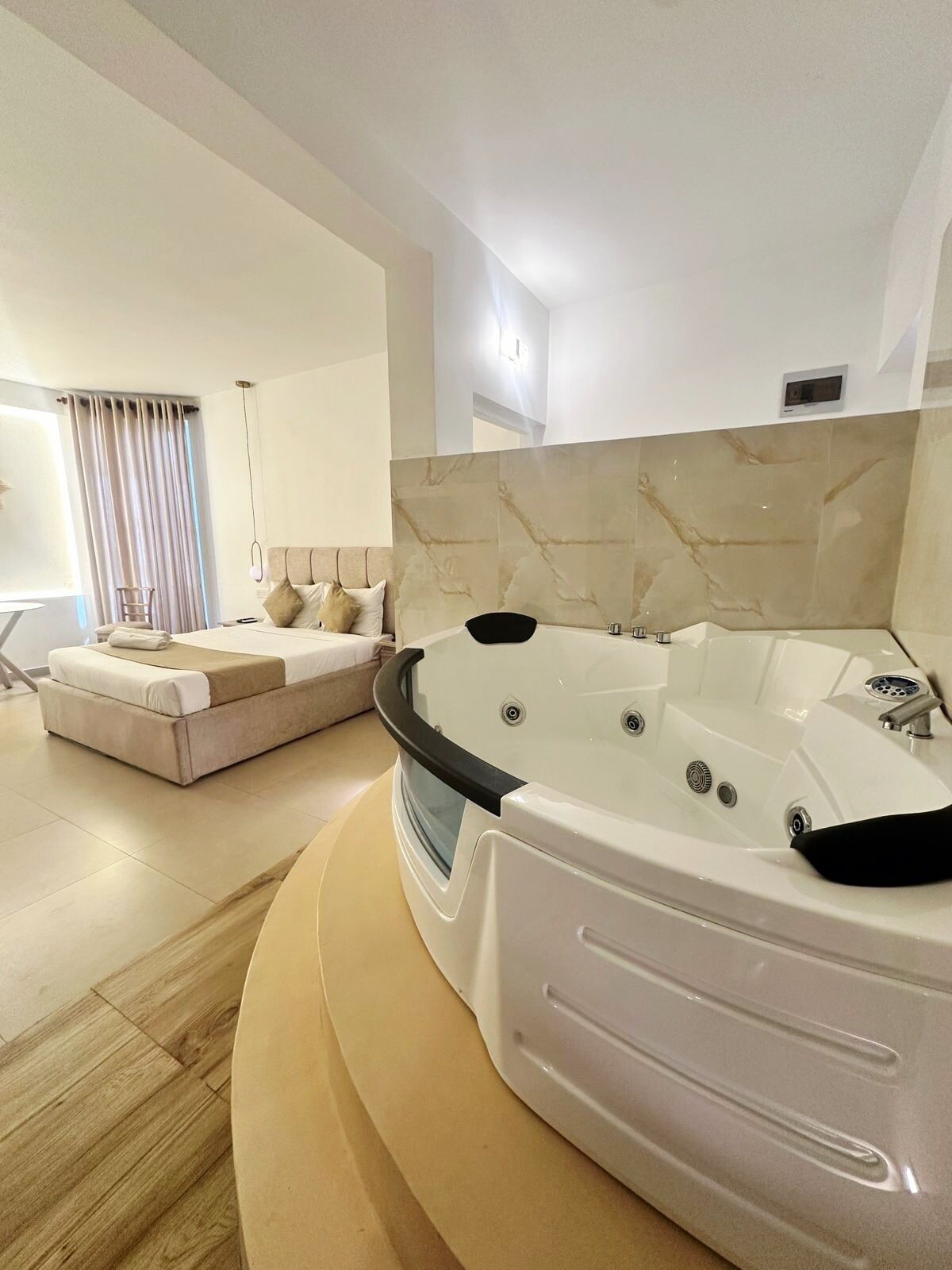 Luxury Suite, Garden View | In-room safe, blackout drapes, soundproofing, iron/ironing board