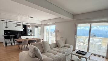 Appartamento Luxury, vista mare | Area soggiorno