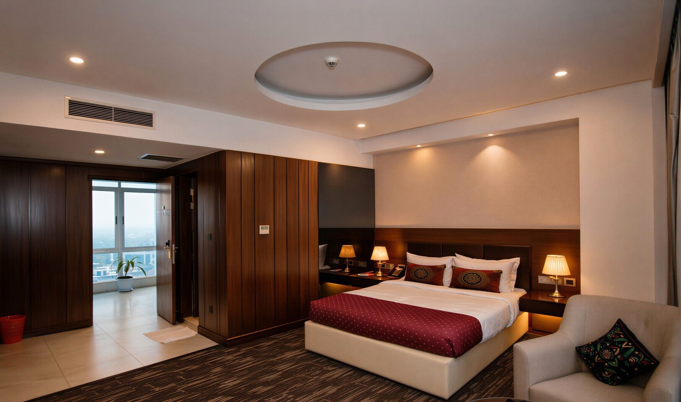 Luxury Suite, Balcony, Lake View | Egyptian cotton sheets, premium bedding, desk, laptop workspace
