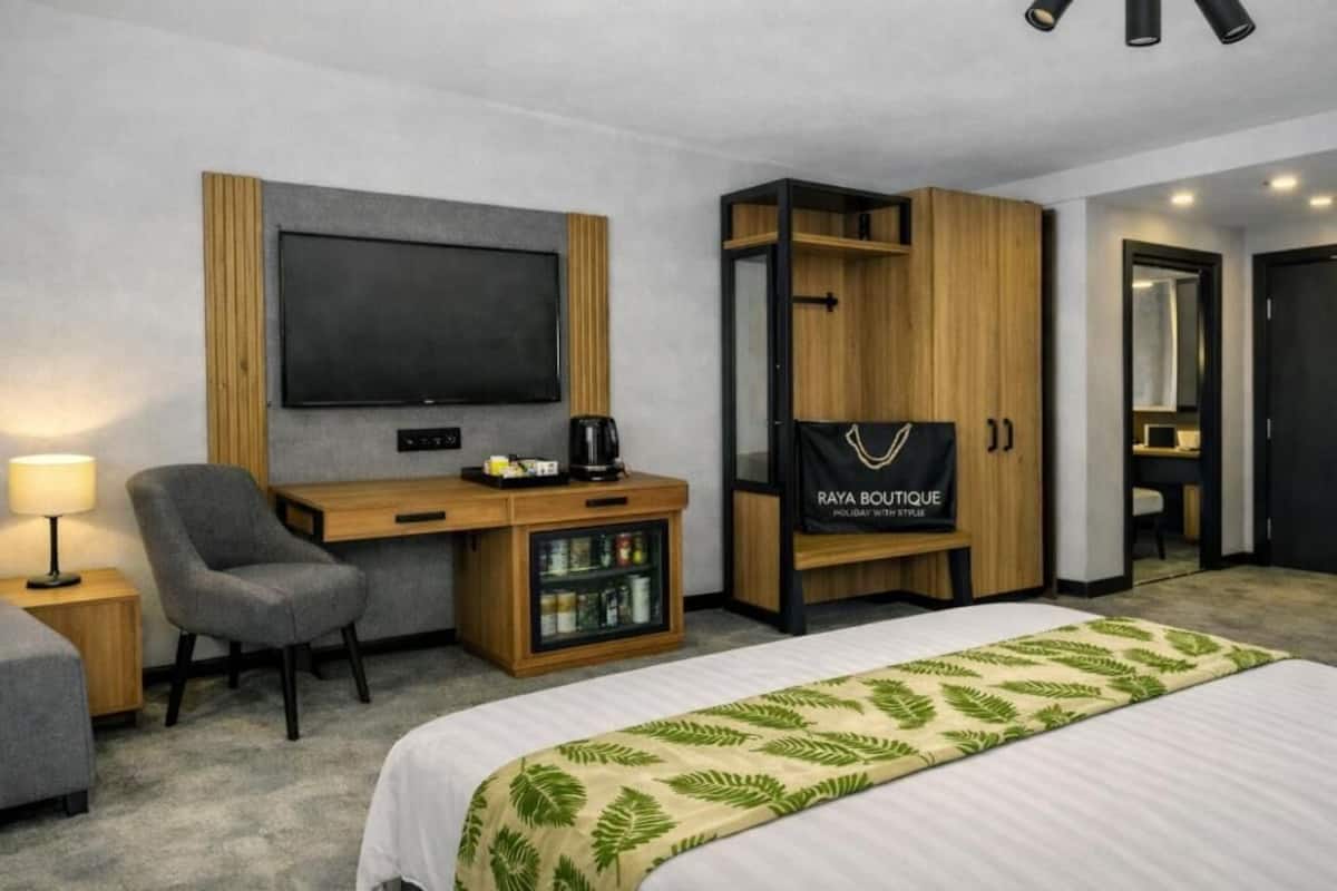 Desk, blackout drapes, iron/ironing board, WiFi (free)