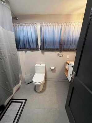 Shower, hair dryer, towels, soap - Historic 3-Bedroom Winston-Salem Home Near Downtown, Hospitals, & UNCSA (Winston-Salem)