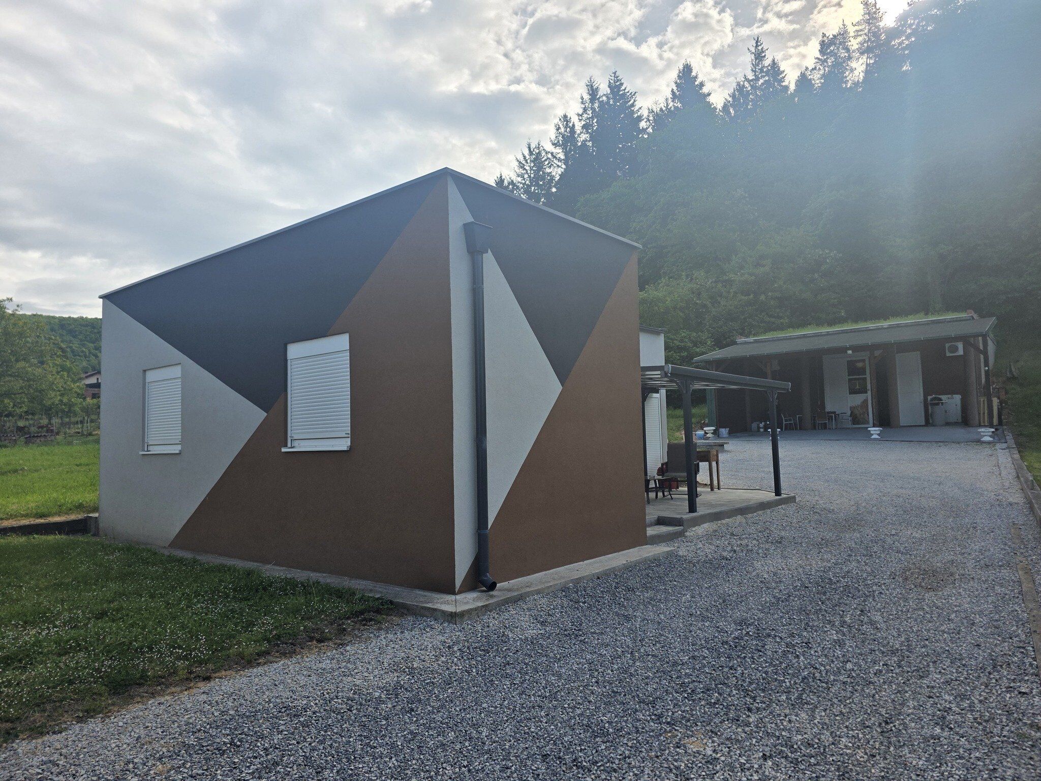 Ferienhaus (Holiday Home with Terrace) | Außenbereich