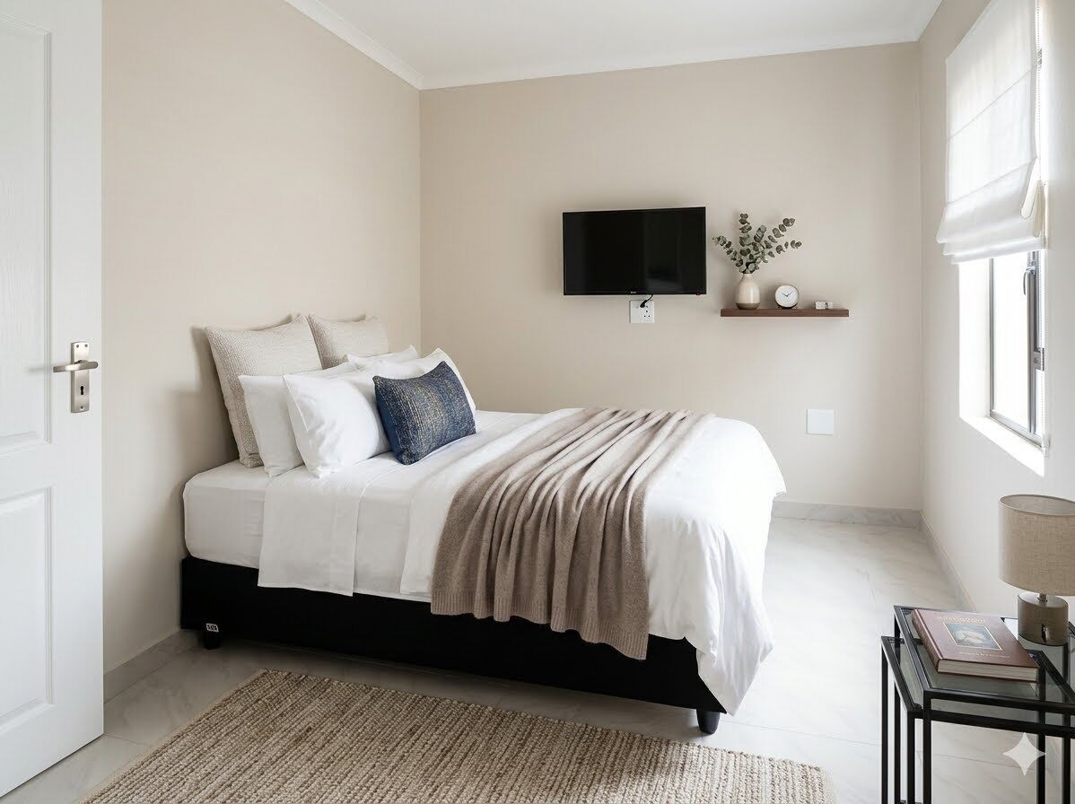 Tabla de planchar con plancha, wifi y ropa de cama 