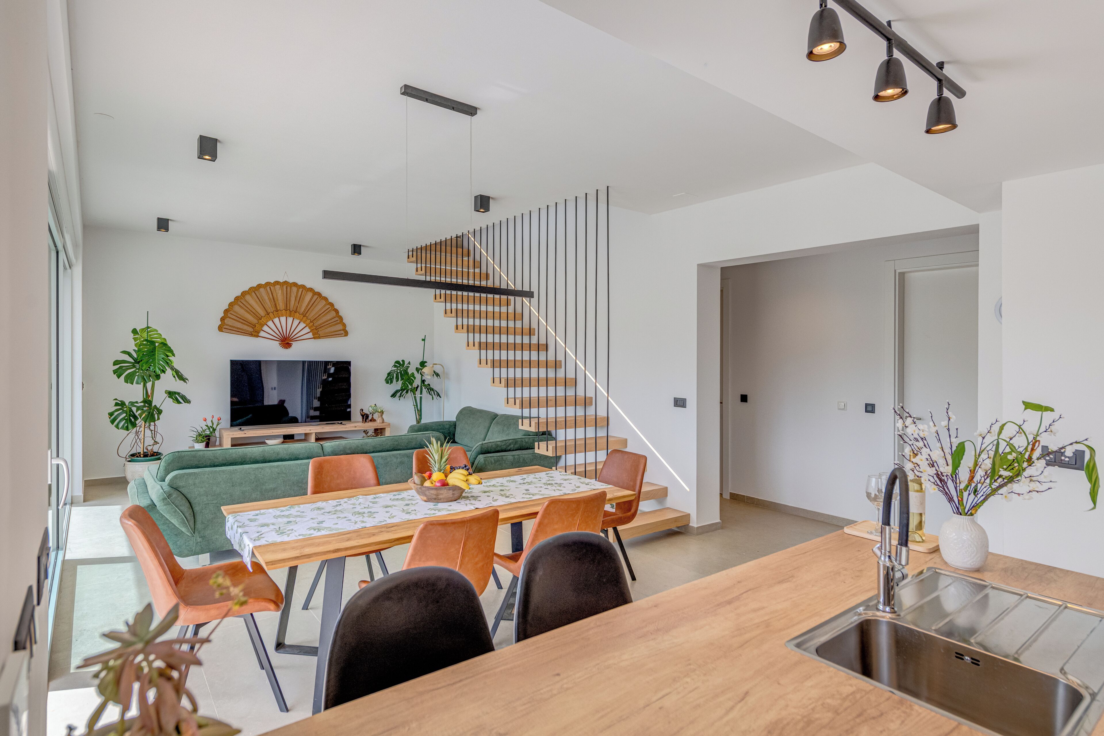 Luxe villa, uitzicht op zwembad | Interieur