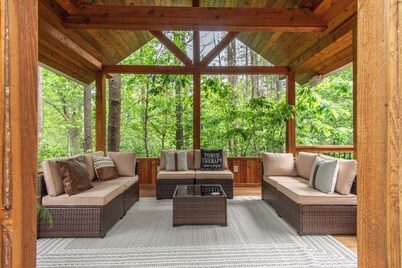 Private 4-Acre Retreat • Sleeps 13 • Fire Pit • Playground, 5 min to State Park