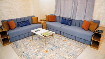 Appart'hÎtel Deluxe, balcon, vue sur le désert | Coin séjour