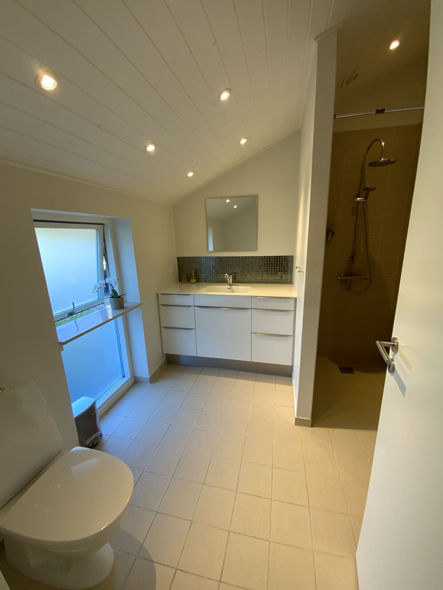 Shower, towels, soap