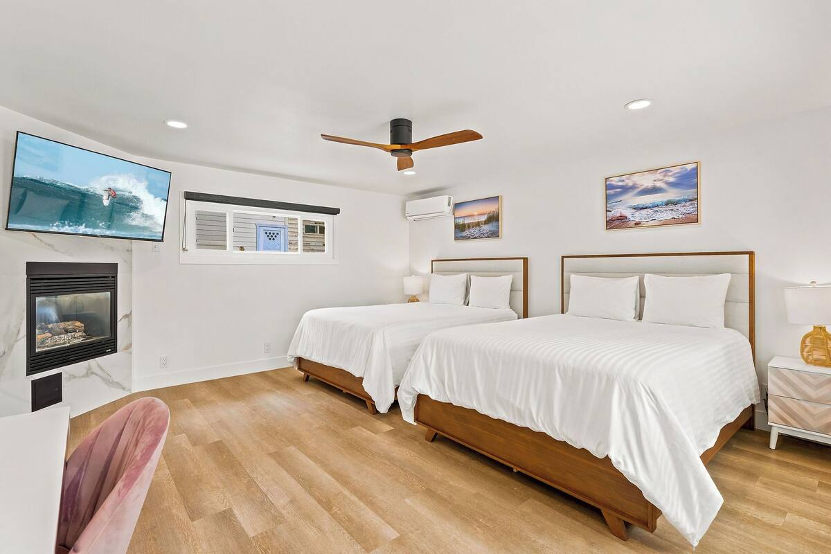 Habitació doble Deluxe, 2 llits de matrimoni, cuina | Wifi gratuïta i roba de llit 