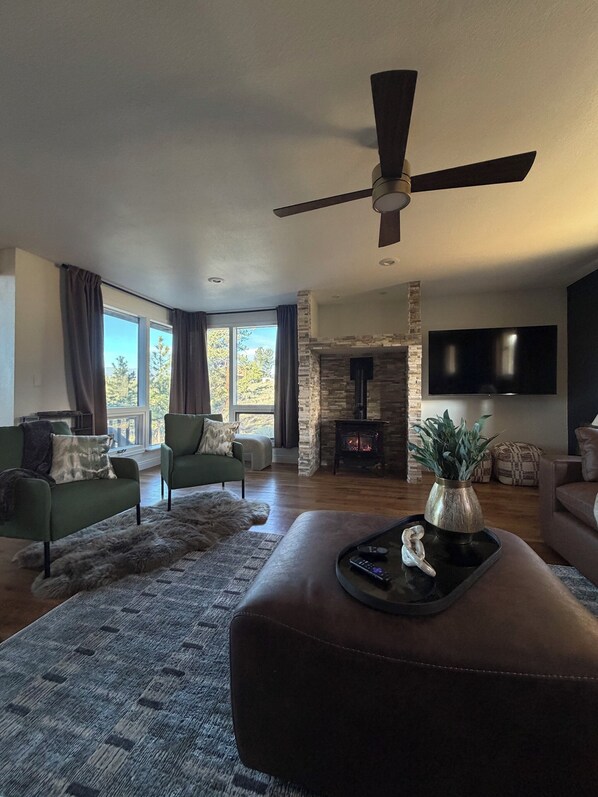 Living area - Bailey, Colorado 3BR 3 BA Hot Tub Game Room Views Dog Friendly (Bailey)