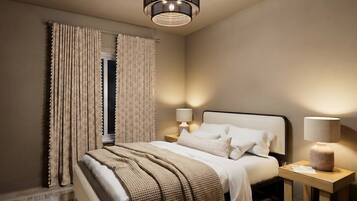4 habitaciones, acceso a internet y ropa de cama