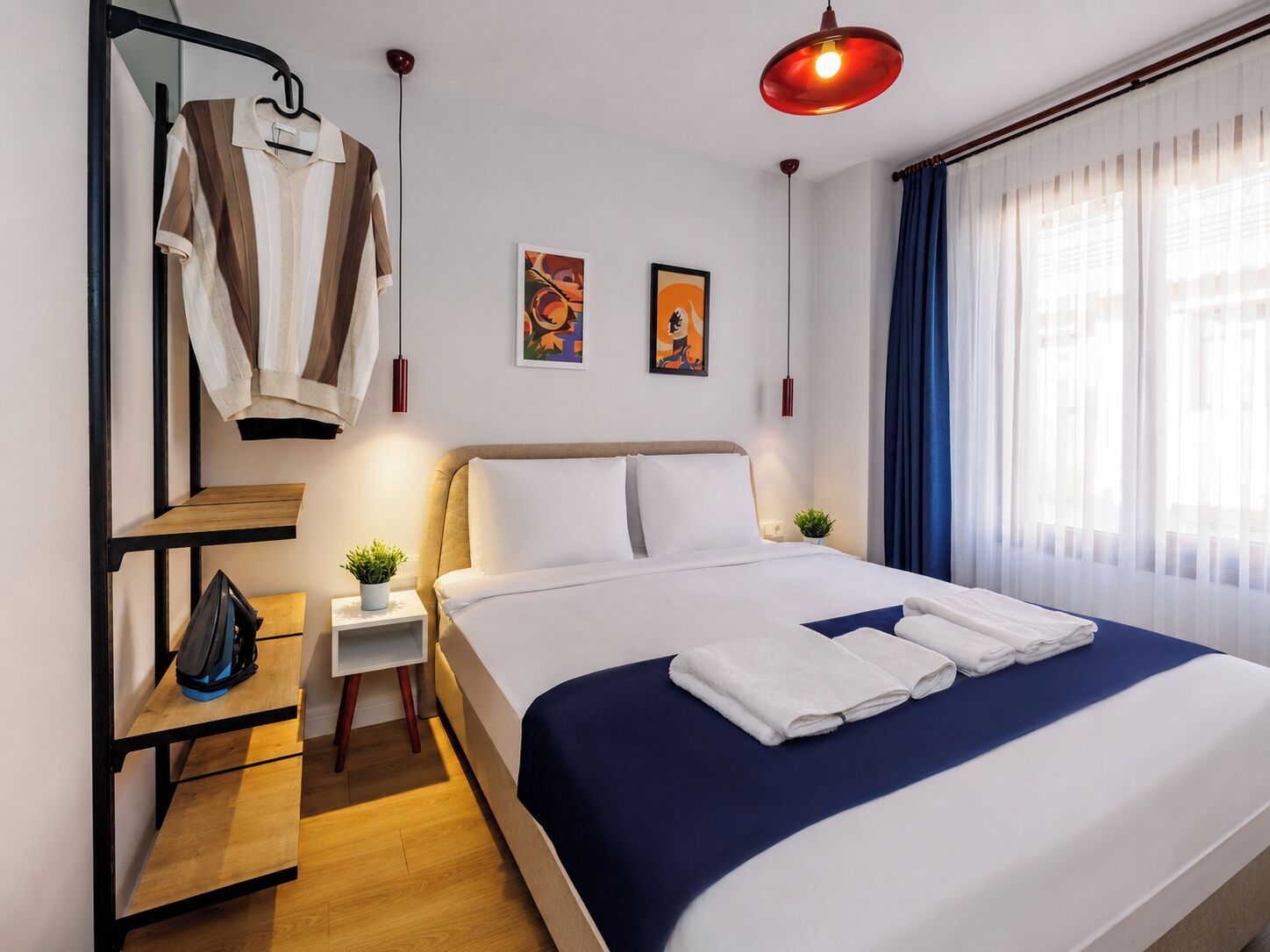 2 bedrooms, iron/ironing board, WiFi, bed sheets