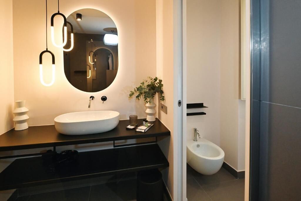 Superior-Doppelzimmer, Balkon, Stadtblick | Badezimmer