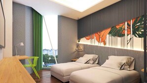 Standard Twin Room | Iron/ironing board, WiFi (free), bed sheets - MAXONE Rota Wahid Hasyim (Jakarta)
