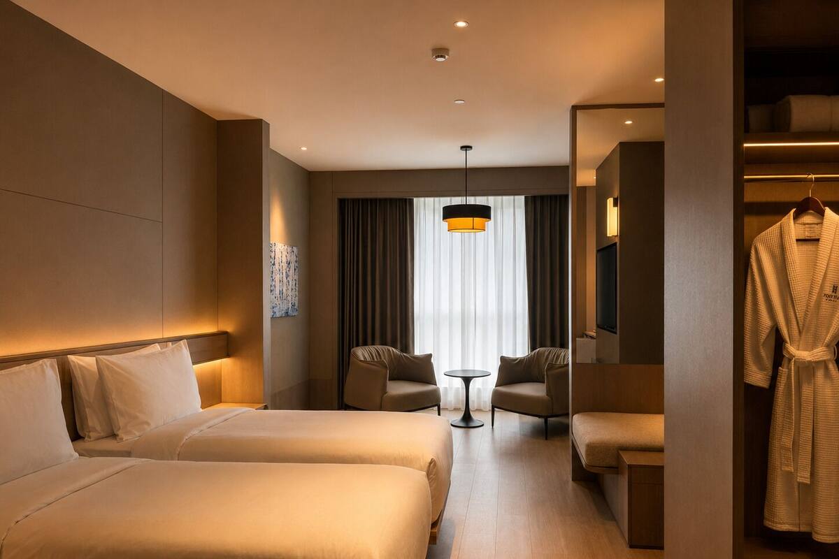 Deluxe Twin Room | Iron/ironing board, WiFi (free)
