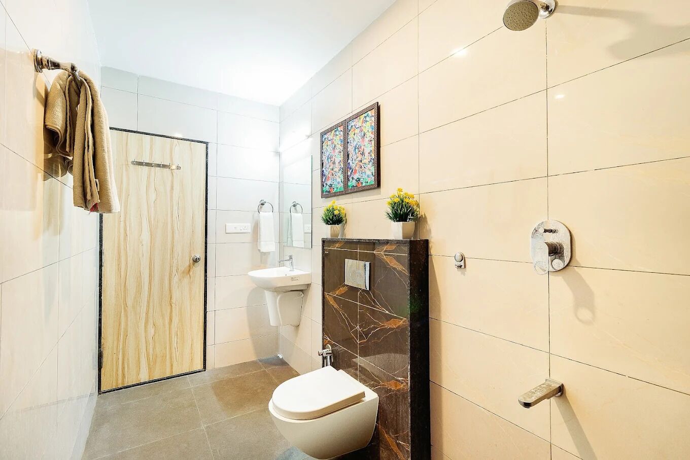Deluxe-Doppelzimmer, Blick auf den Innenhof | Badezimmer