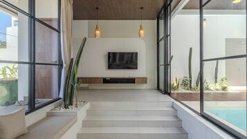 Villa, 2 habitaciones, piscina privada, vistas a la playa | Interior