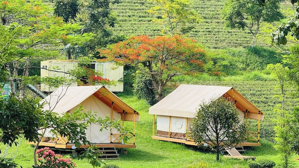 Deluxe tent, balkon, uitzicht op tuin | Exterieur