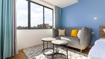 Desk, laptop workspace, iron/ironing board, free WiFi