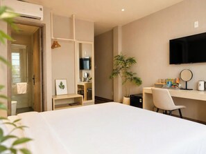 ห้องดีลักซ์ดับเบิล | เครื่องนอนป้องกันสารก่อภูมิแพ้, Wi-Fi ฟรี, ผ้าปูที่นอน