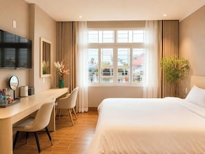 Deluxe Double Room | Peralatan tempat tidur hipoalergenik, Wi-fi percuma, cadar katil 