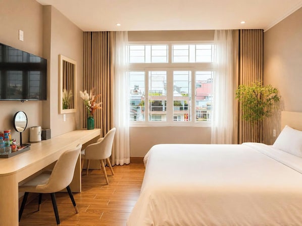 Kahden hengen deluxe-huone | Allergiatestatut vuodevaatteet, ilmainen Wi-Fi, vuodevaatteet