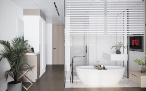 Camera Deluxe con letto matrimoniale o 2 letti singoli, balcone, vista mare | Spa | Sauna, vasca idromassaggio, bagno turco
