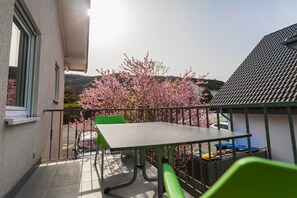 Outdoor dining - Lily, balcony and Moselle view (Cochem)