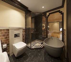 Deluxe Double Room, City View | Bathroom | Hair dryer, slippers, towels, soap - Amiana Hotel Hanoi (Hanoi)