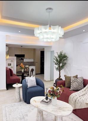 Family Apartment, Balcony, City View | Living area - Habitat Service Apartment (Lekki)
