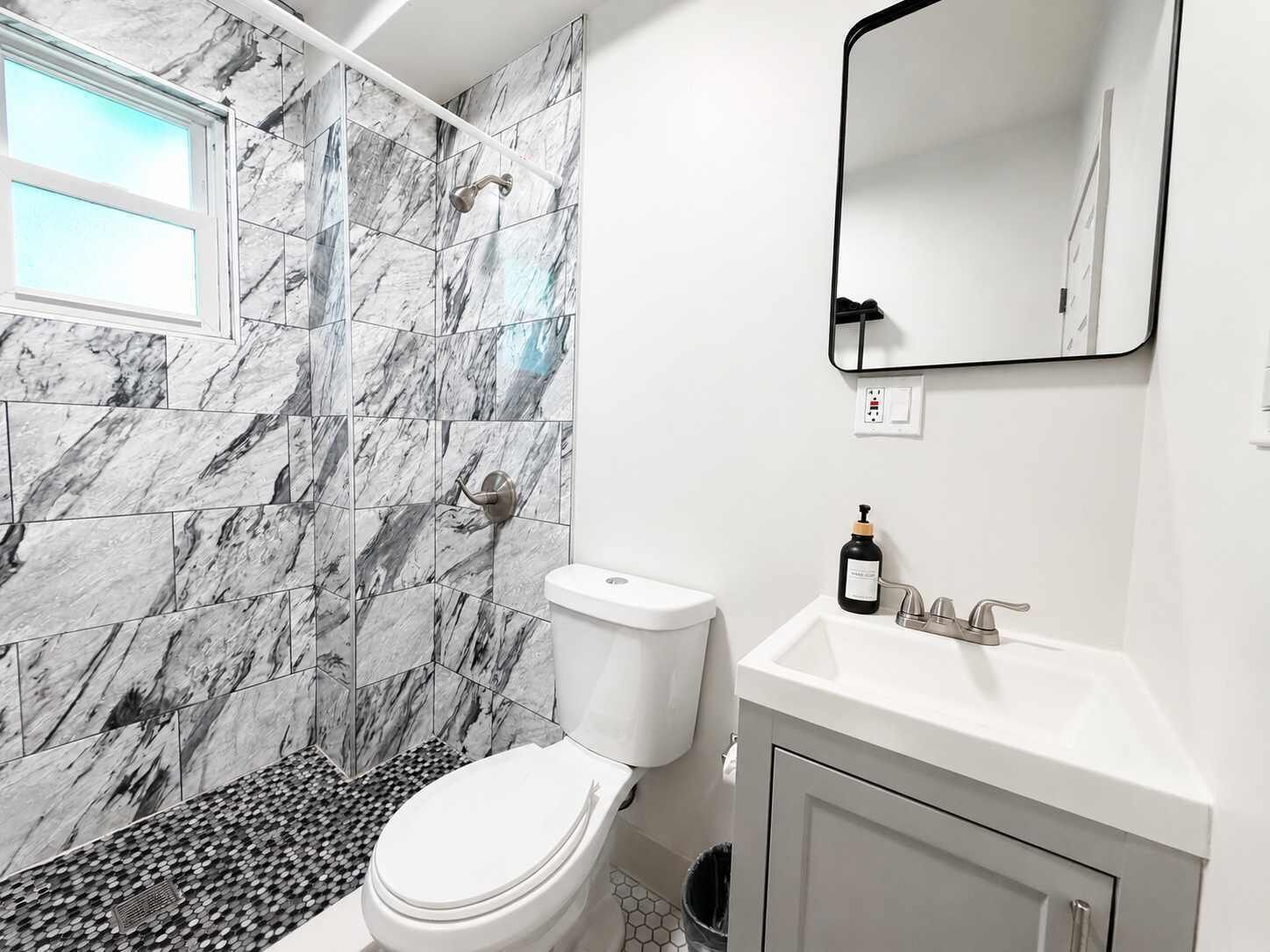 Shower, hair dryer
