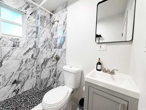 Shower, hair dryer