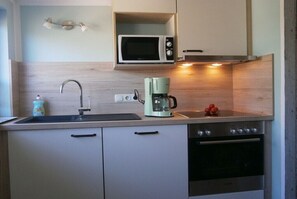 Fridge, microwave, oven, stovetop - Holiday apartment with 1 bedroom (Hasselberg)