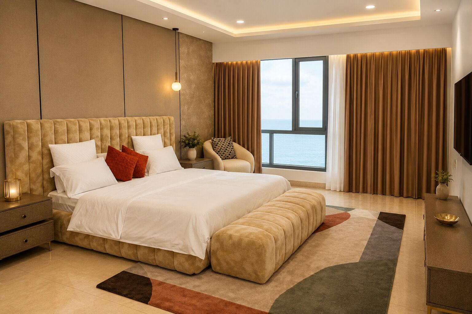 Apartamento de lujo, balcón, vistas a la playa | Wifi gratis