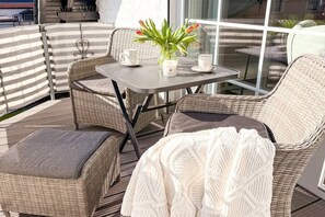 Outdoor dining - Holiday apartment with 1 bedroom (Bad Harzburg)