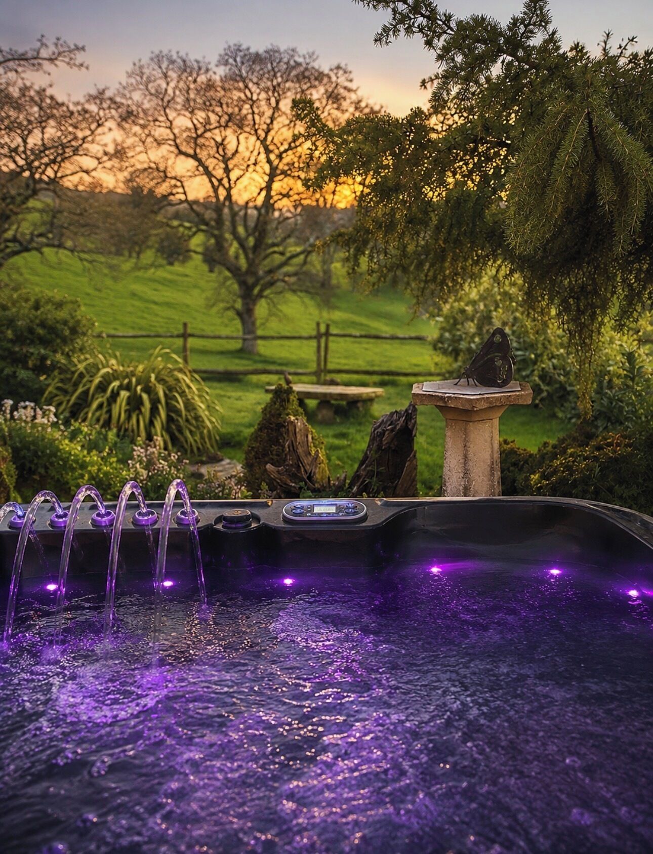 Outdoor spa tub
