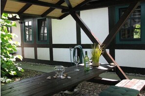 Terrace/patio - Timber-framed cottage on the Salzhaff (Boiensdorf\/OT Stove)