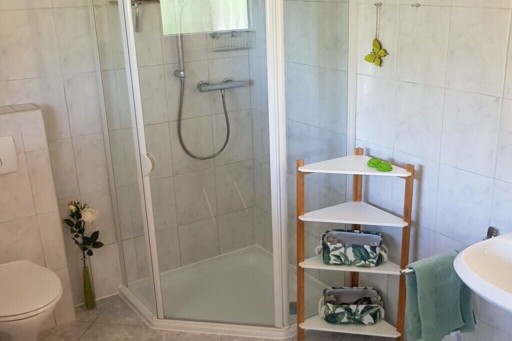 Shower, hair dryer