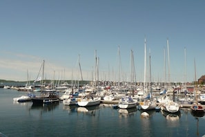 A marina with numerous sailboats docked. - Holiday apartment with 1 bedroom (Langballig)