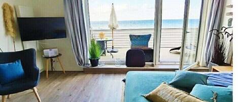 Smart TV, DVD player, books
