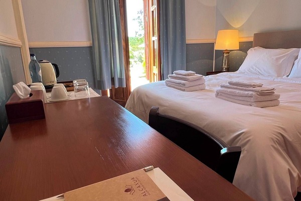 Deluxe Double or Twin Room, Pool View | Egyptian cotton sheets, premium bedding, Tempur-Pedic beds, minibar