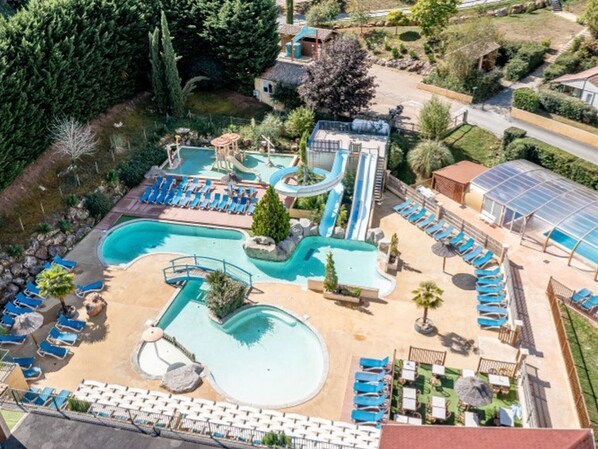 Pool - Mobile home with AC, pets welcome - 4 guests (Lamonzie-Montastruc)