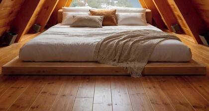 Wunderschönes A-Frame Holzchalet – Unterkunft für bis zu 6 Personen