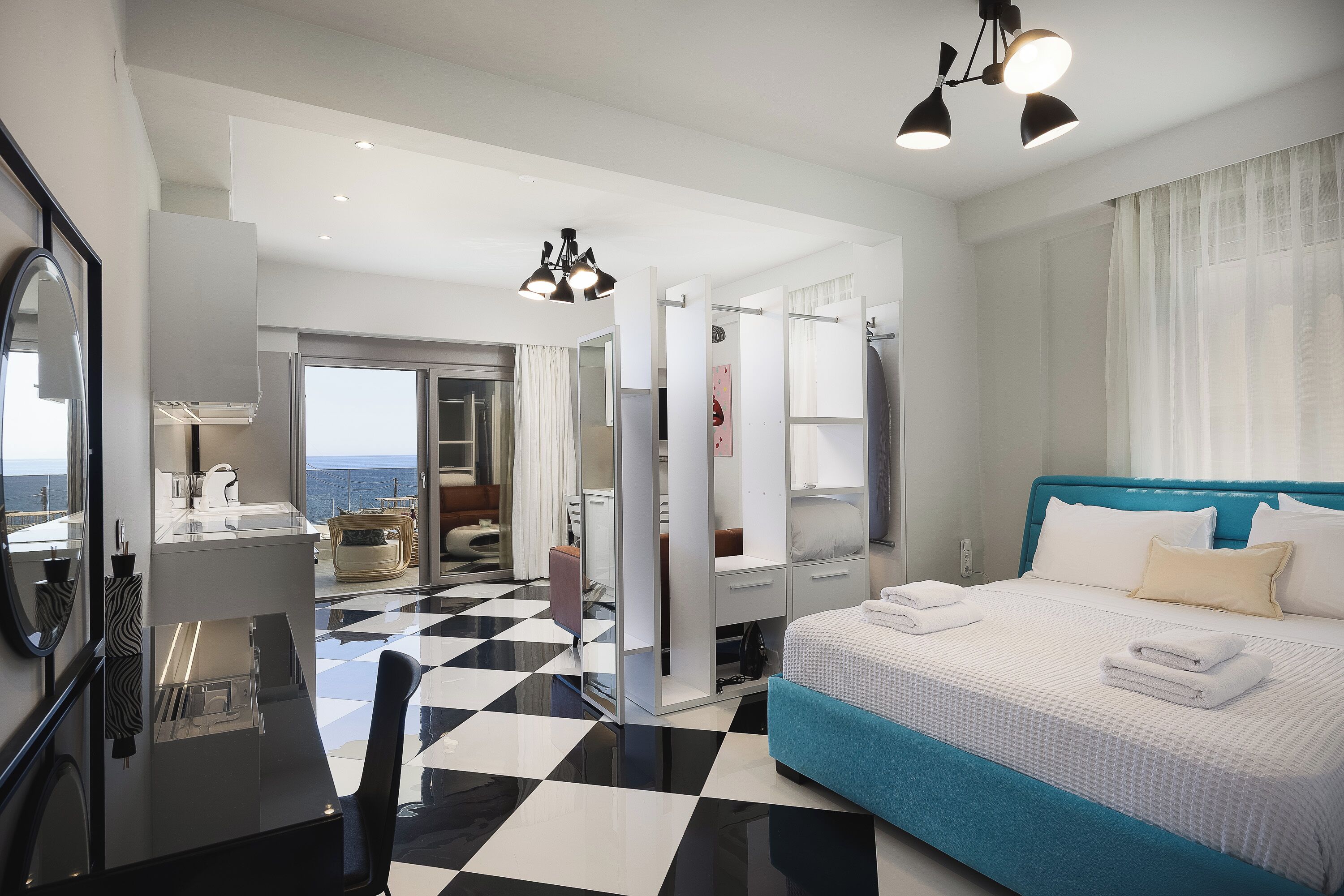 Superior Triple Room, Balcony, Sea View | Laptop workspace, blackout drapes, soundproofing, iron/ironing board