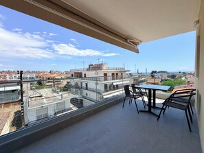 Comfort Apartment, Balcony, City View | Outdoor dining - Adriana Suites Nea Kallikratia (Kallikrateia)